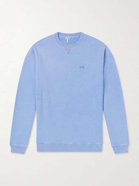 Loewe Anagram-Embroidered Cotton-Jersey Sweatshirt