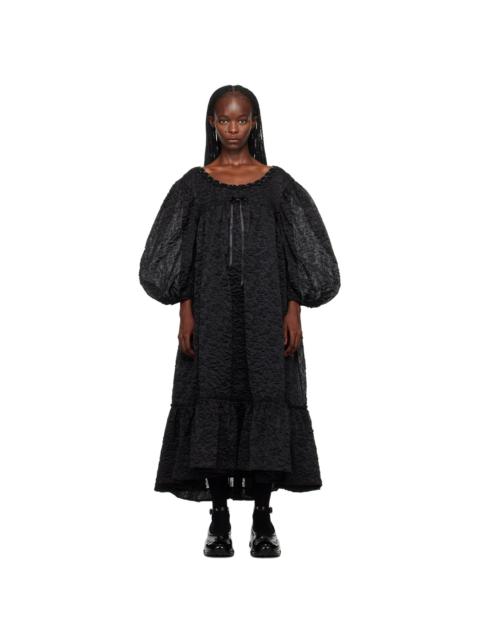 Simone Rocha Black Beaded Midi Dress