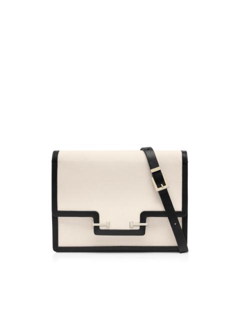 TOM FORD CANVAS AND LEATHER AUBE SHOULDER BAG