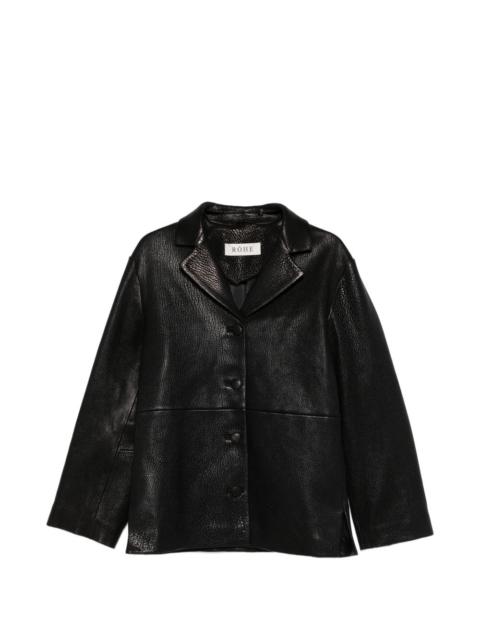 RÓHE single-breasted grained-leather jacket