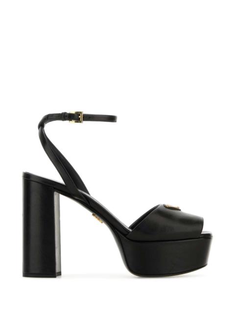 Prada Prada Women Black Nappa Leather Sandals