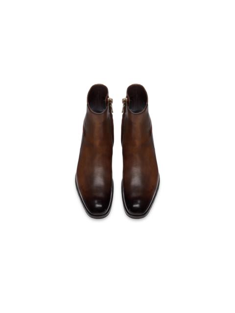 TOM FORD BURNISHED LEATHER EDGAR ZIP BOOT