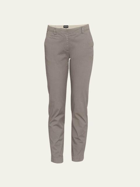 GIORGIO ARMANI Straight-Leg Chino Ankle Pants