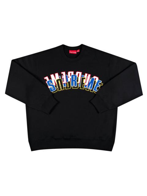 Supreme Supreme Cities Arc Crewneck Logo 'Orange Blue' SUP