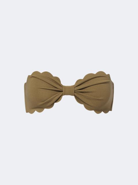 MARYSIA Antibes scalloped bandeau bikini top