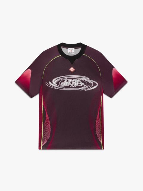 CASABLANCA Aubergine Gradient Short Sleeve Football Jersey