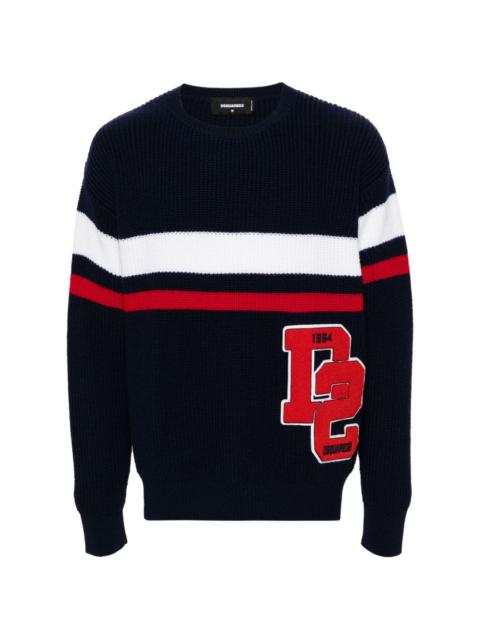 DSQUARED2 striped wool jumper