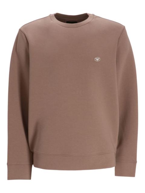 EMPORIO ARMANI logo-patch cotton sweatshirt