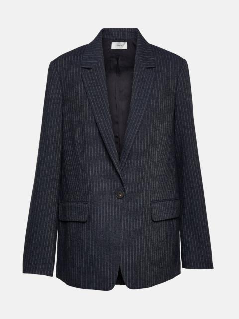 Pinstripe flannel blazer