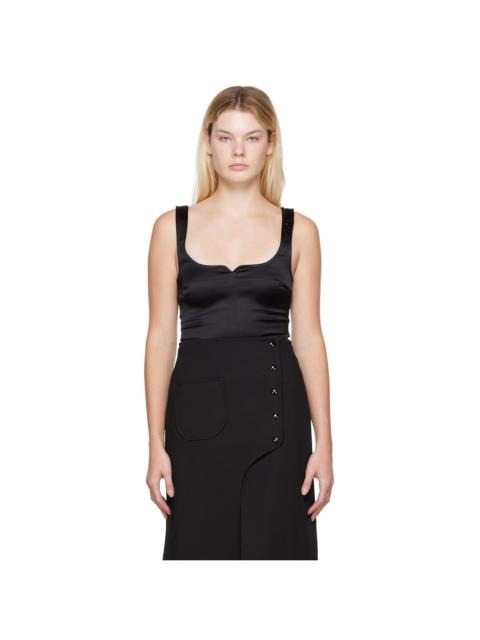 courrèges Black Square Tank Top