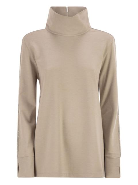 Herno turtleneck logo-detail sweater