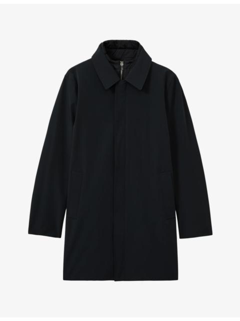 REISS Logan funnel-neck regular-fit stretch-nylon coat