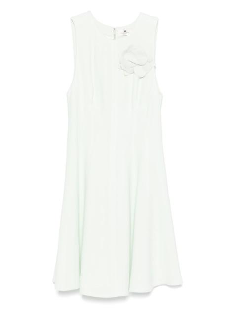 ELISABETTA FRANCHI floral-appliqué crepe mini dress