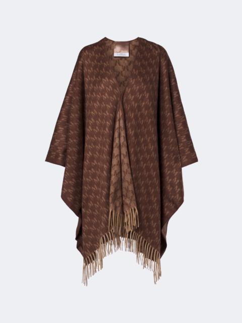 Max Mara Fringed camel hair shawl