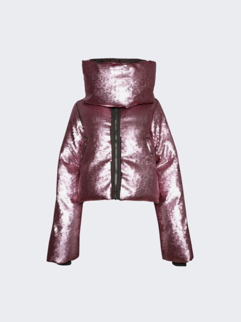 Rick Owens Funnel Neck Down Jacket Dust Pink