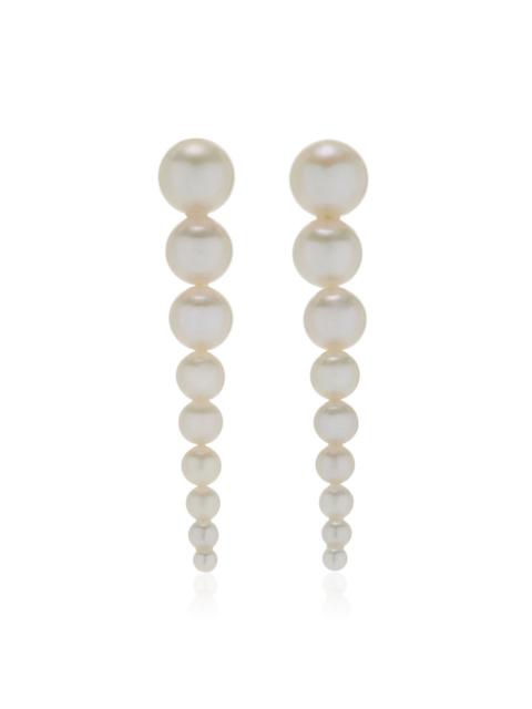SOPHIE BILLE BRAHE Sienna 14K Gold And Pearl Earrings white