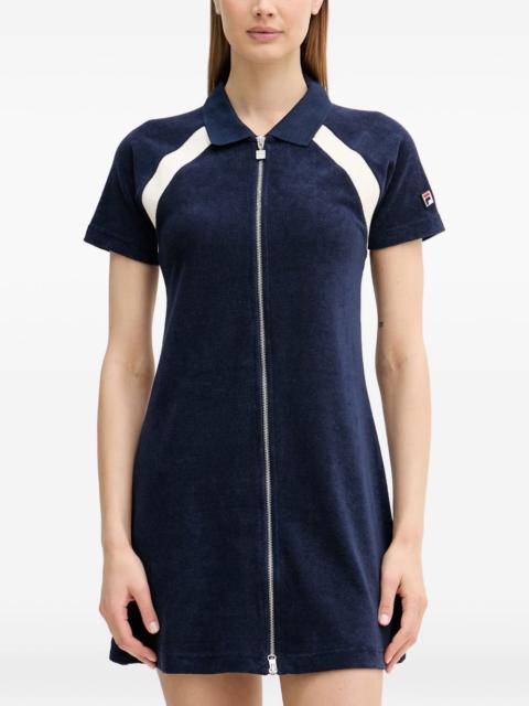 FILA Belfiore zip-up polo-collar mini dress