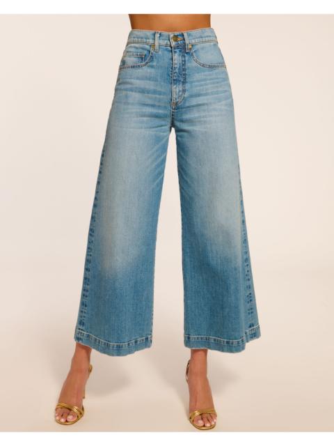 RAMY BROOK Tyra 5-Pocket Cropped Wide Leg Jean