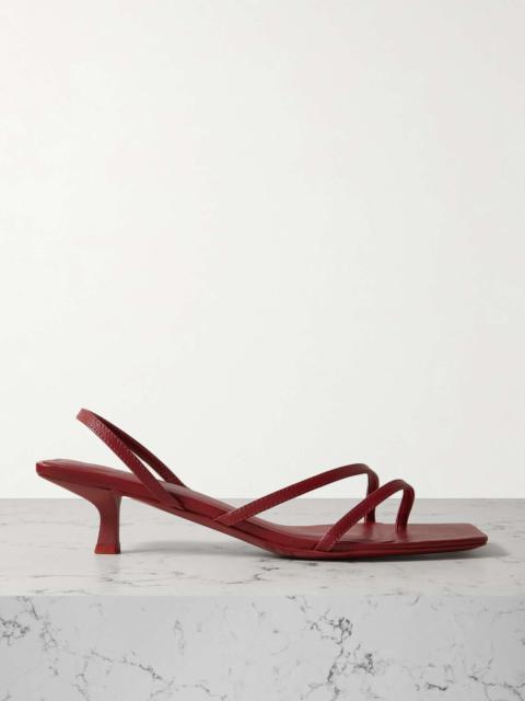 ST. AGNI Pina leather slingback sandals