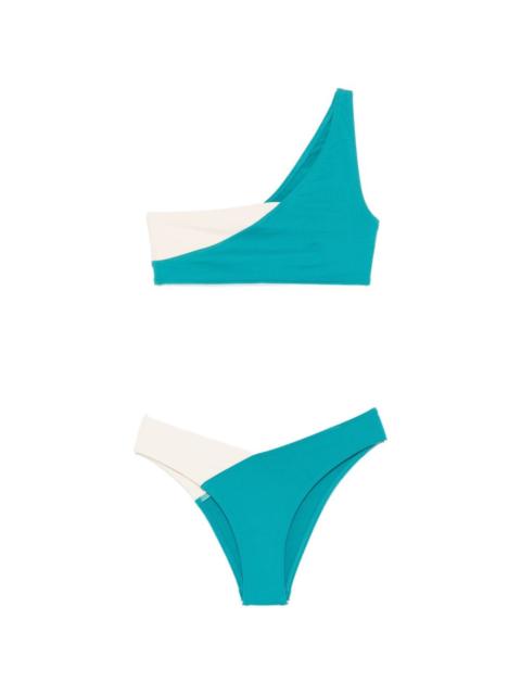 ERES one-shoulder bicolour beachwear