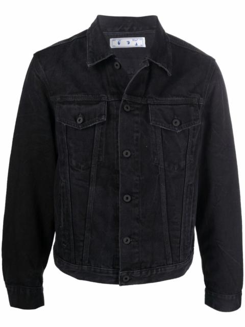Off-White Arrows-print slim denim jacket