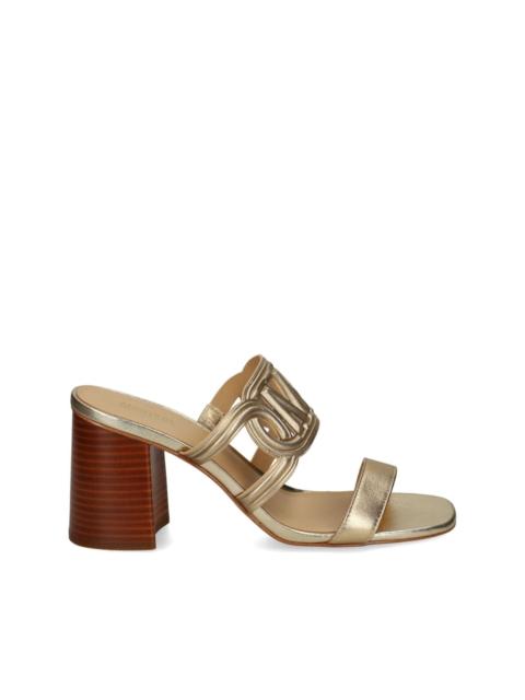 MICHAEL KORS logo-patch leather sandals