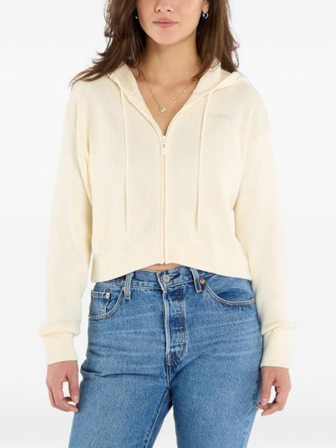 GUESS USA Flamina ribbed-knit zip-up cardigan