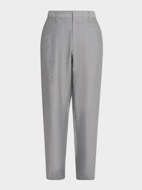 rag & bone Men's rbBaggy Relaxed Sharkskin Flat-Front Trousers