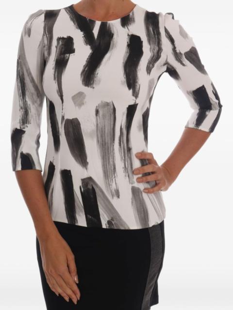 Dolce & Gabbana abstract brushstroke-print blouse