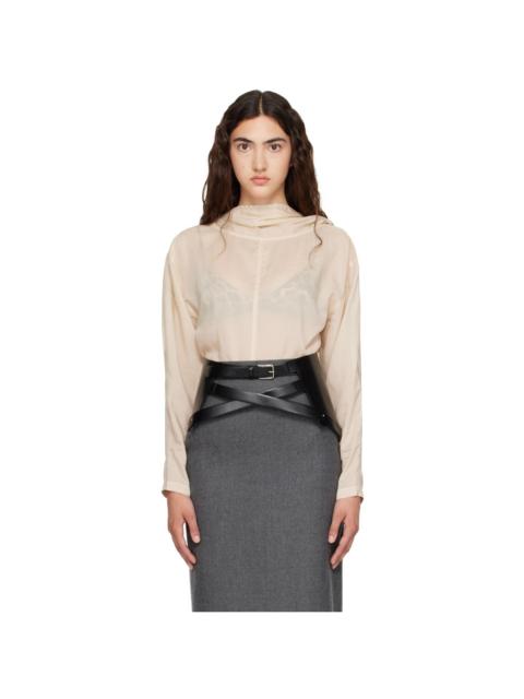 TOGA PULLA Black Leather Corset Belt