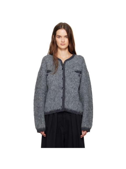 OPEN YY Gray Shaggy Cardigan