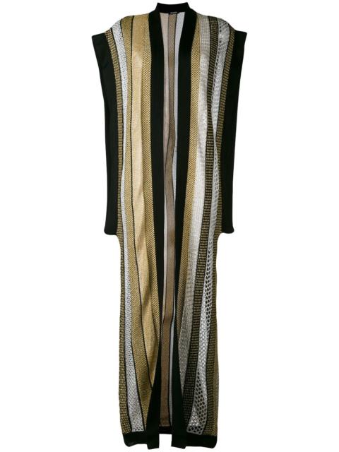 Balmain drop hole duster cradigan