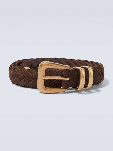 Brunello Cucinelli Braided suede belt