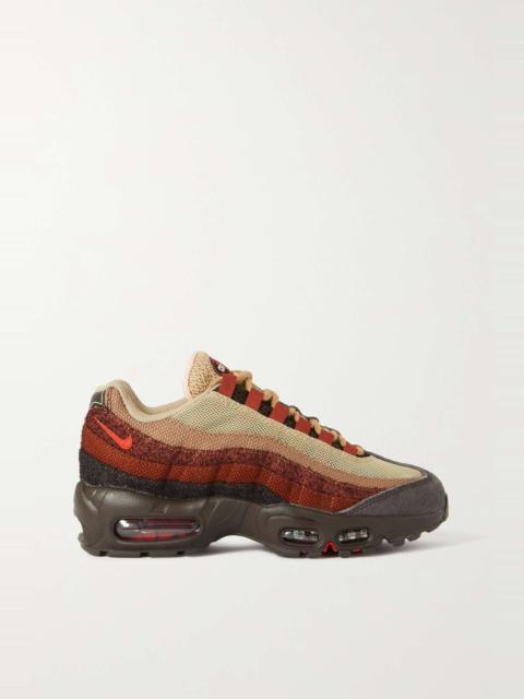 Nike Air Max 95 Anatomy mesh, canvas and faux suede sneakers