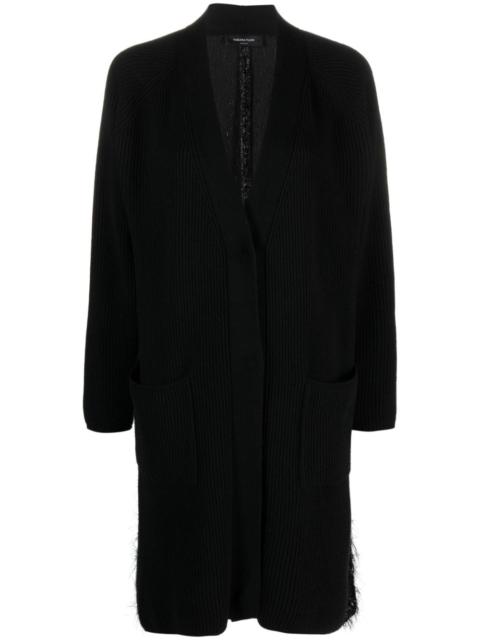 FABIANA FILIPPI bouclÃ©-detailing knitted cardi-coat