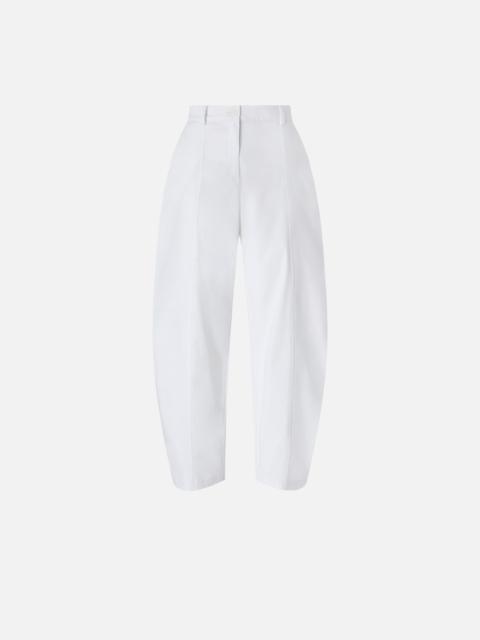 PINKO BARREL-FIT TROUSERS IN STRETCH COTTON