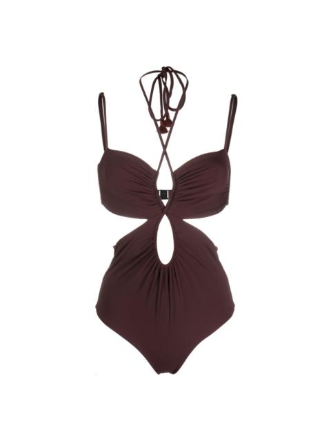 Thorny cut-out ribbed swimsuit