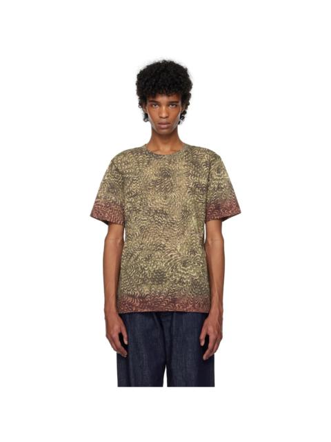 Dries Van Noten Khaki Printed Cotton T-shirt