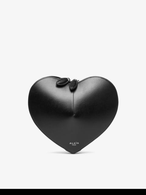 Alaïa Le Coeur black leather crossbody bag