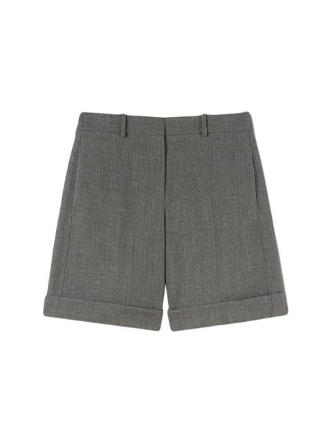 tailored wool shorts