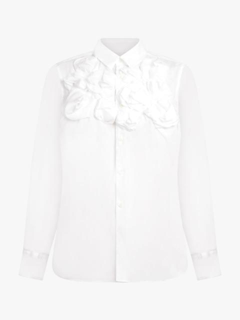 Comme Des Garçons SCRUNCH DETAIL LS SHIRT | WHITE