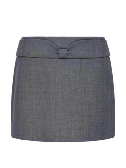 SHUSHU/TONG Bow Low-Waist Mini Skirt