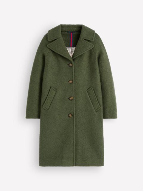 BODEN Cotswold Wool Coat-Hunter Green