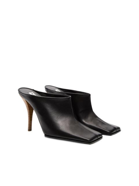 Alaïa square-toe leather mules