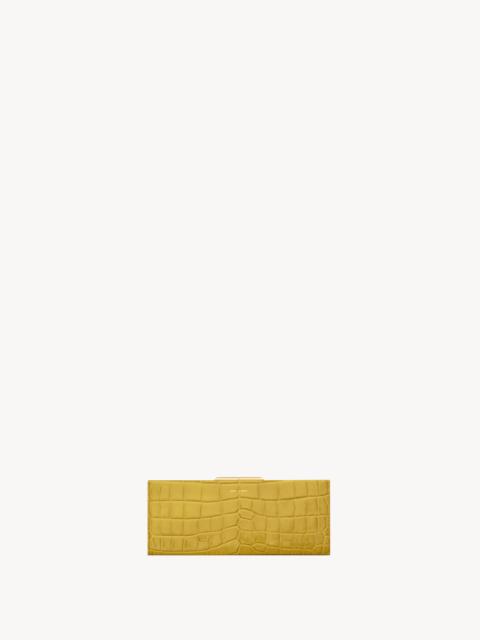 SAINT LAURENT MIDNIGHT SMALL CLUTCH IN CROCODILE