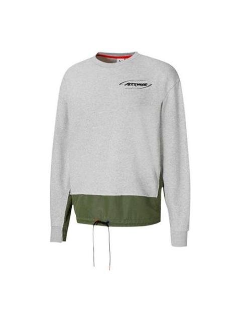PUMA PUMA x ATTEMPT Crossover Splicing Casual Round Neck Gray 598273-04