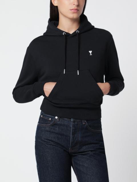 AMI Paris Black Ami de Coeur hooded sweatshirt