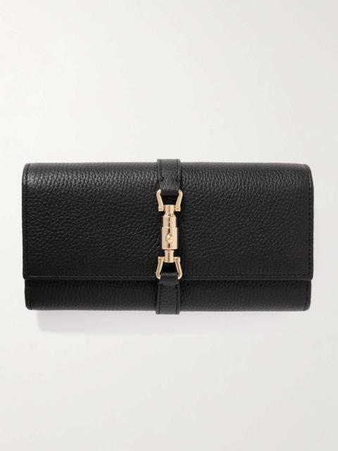 Jackie 1961 embellished textured-leather continental wallet