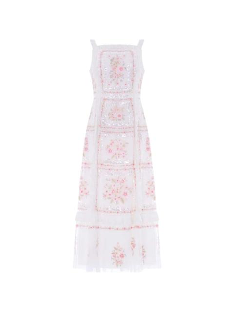 Needle & Thread Blossom Bib sequin-embellished midi dress