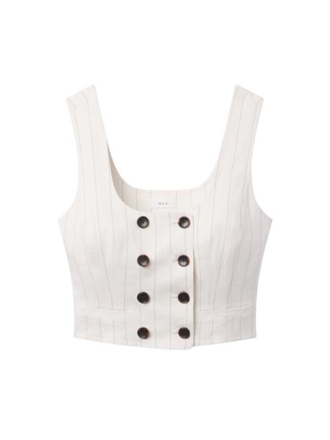 A.L.C. Darcy Linen Pinstripe Top